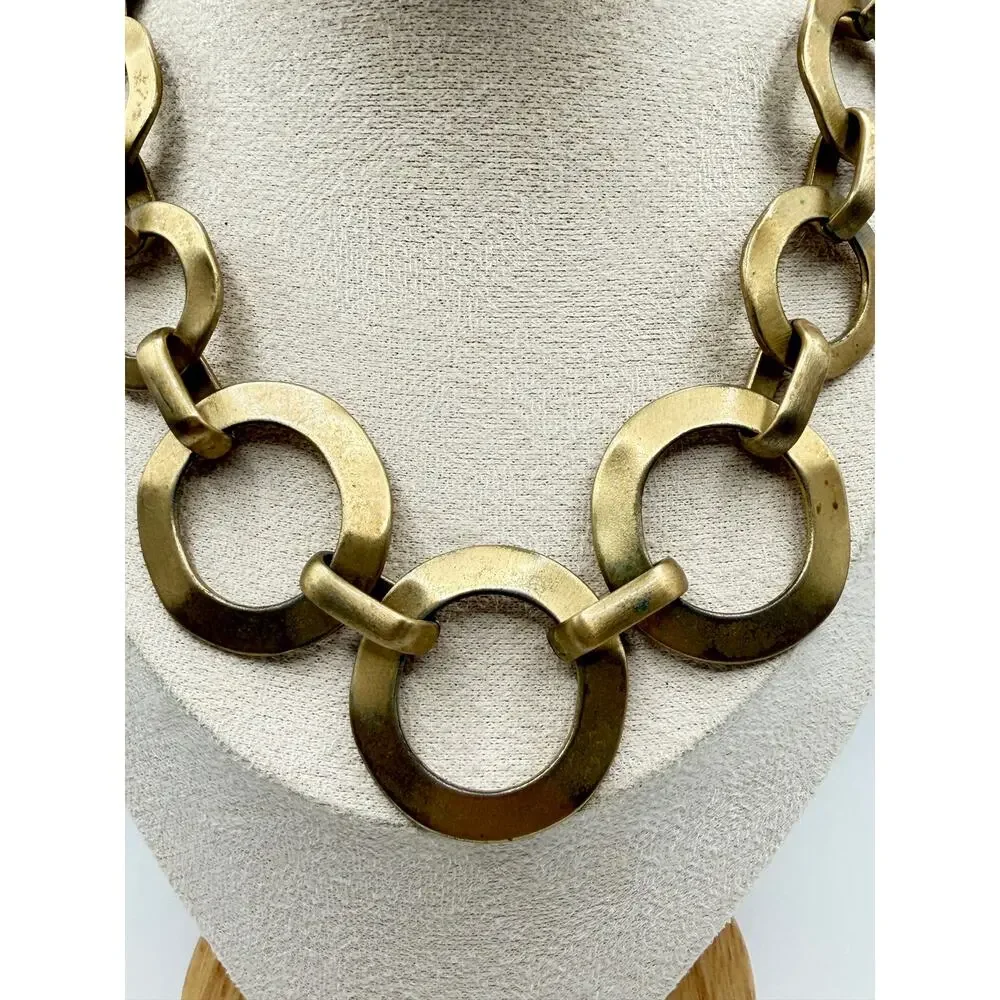 Gold Link Necklace Set – 2 Pc Statement Chains